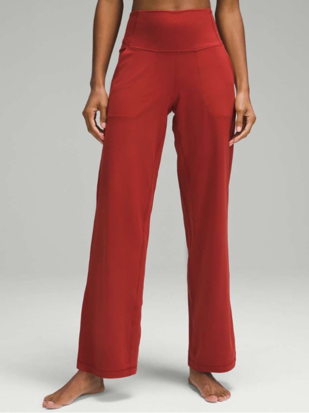 Lululemon Align High-Rise Wide-Leg Pant Sz 6 Terra Orange 31” Inseam Lounge Yoga